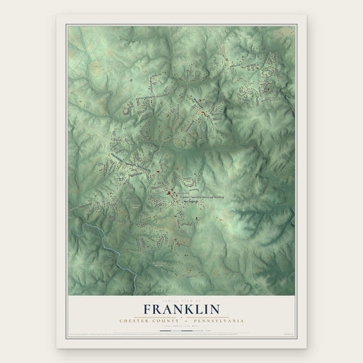 Franklin, Chester County, Pennsylvania map print, the full design