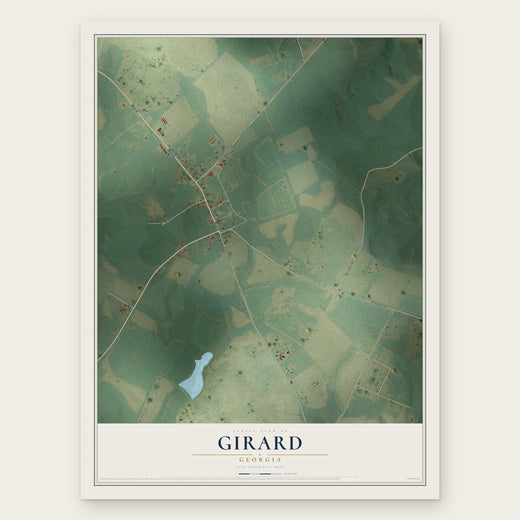 Girard, Georgia map print, the full design