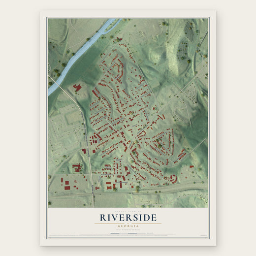Riverside, Georgia map print, the full design