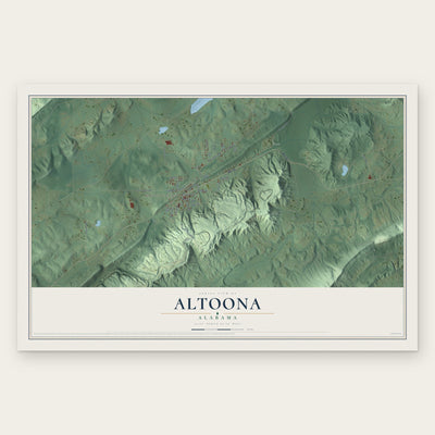 Altoona, Alabama map print, the full design