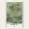 South Roxana, Illinois map print, the full design