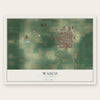 Wasco, California map print, the full design