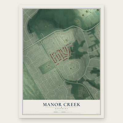 Manor Creek, Kentucky map print, the full design