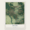 Lucama, North Carolina map print, the full design