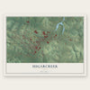 Sugarcreek, Ohio map print, the full design