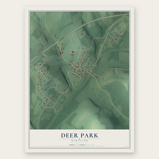 Deer Park, Maryland map print, the full design