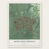 Boyes Hot Springs, California map print, the full design