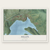 Dillon, Colorado map print, the full design
