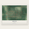 Menan, Idaho map print, the full design