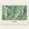 Lowell, Vermont map print, the full design