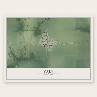 Yale, Illinois map print, the full design