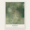 Maxbass, North Dakota map print, the full design