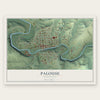 Palouse, Washington map print, the full design