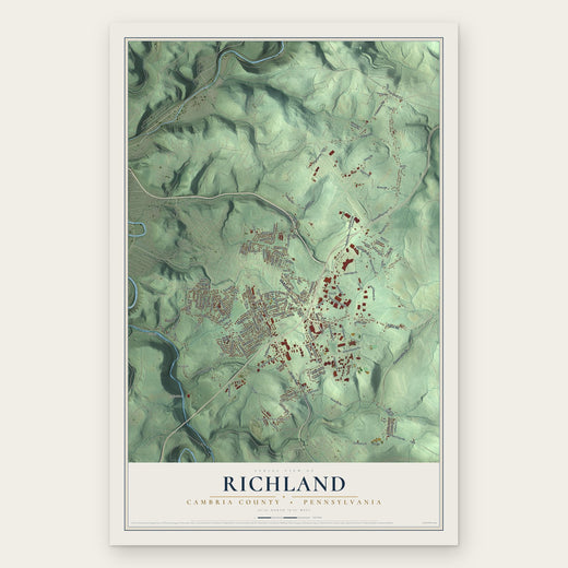 Richland, Cambria County, Pennsylvania map print, the full design