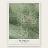 Kennebec, South Dakota map print, the full design
