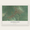 Central City, Pennsylvania map print, the full design