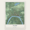 Ozark, Arkansas map print, the full design