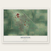 Hesston, Kansas map print, the full design