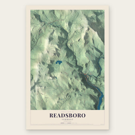 Readsboro, Vermont map print, the full design