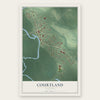 Courtland, Virginia map print, the full design