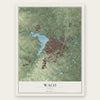 Waco, Texas map print, the full design