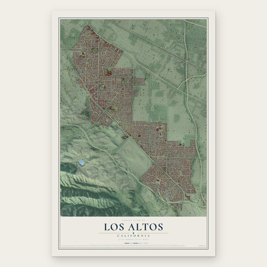 Los Altos, California map print, the full design