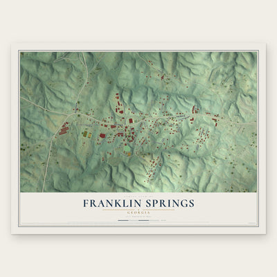 Franklin Springs, Georgia map print, the full design