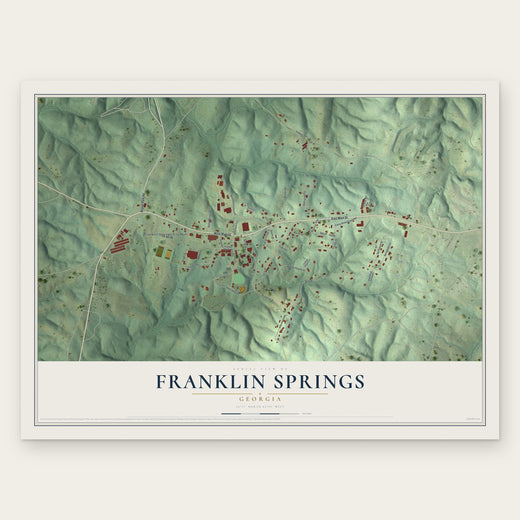 Franklin Springs, Georgia map print, the full design