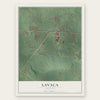 Lavaca, Arkansas map print, the full design