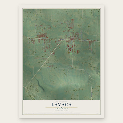 Lavaca, Arkansas map print, the full design