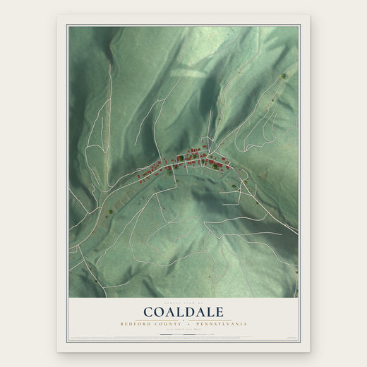 Coaldale, Bedford County, Pennsylvania map print, the full design