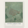Central Forest Park, Maryland map print, the full design