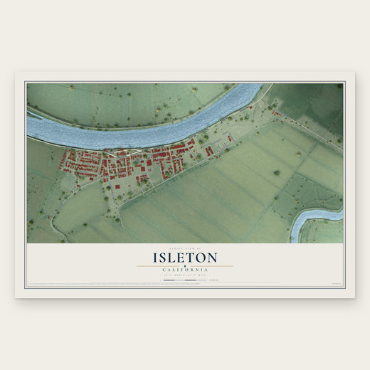 Isleton, California map print, the full design