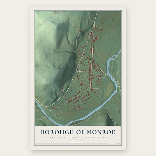 Borough of Monroe, Bradford County, Pennsylvania map print, the full design