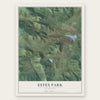 Estes Park, Colorado map print, the full design