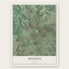 Helotes, Texas map print, the full design
