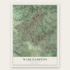 Wade Hampton, South Carolina map print, the full design