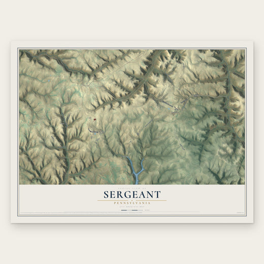 Sergeant, Pennsylvania map print, the full design