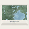 Breezy Point, Minnesota map print, the full design