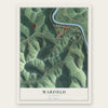 Warfield, Kentucky map print, the full design