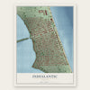 Indialantic, Florida map print, the full design
