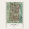 Lakeview, Louisiana map print, the full design