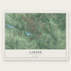 Garner, North Carolina map print, the full design