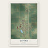 Lyford, Texas map print, the full design