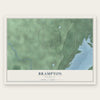Brampton, Michigan map print, the full design