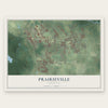 Prairieville, Louisiana map print, the full design