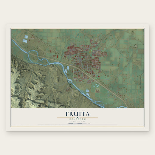 Fruita, Colorado map print, the full design