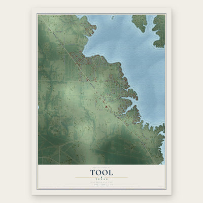 Tool, Texas map print, the full design
