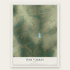 Oak Valley, Texas map print, the full design