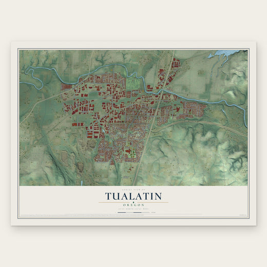 Tualatin, Oregon map print, the full design